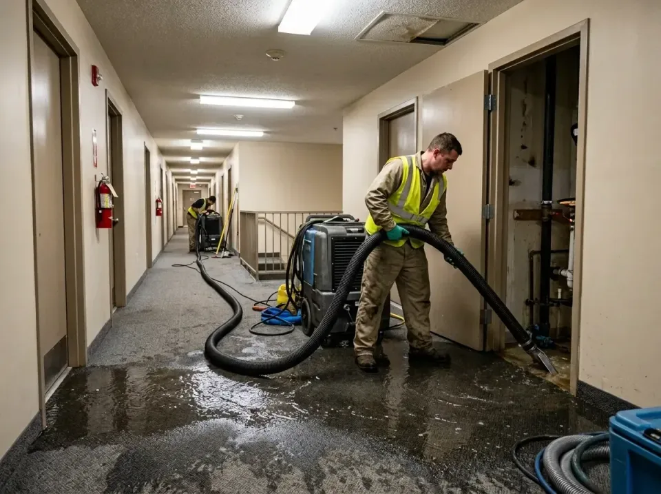 multi-unit-apartment-hallway-f-005 — frequently asked questions, Emergency Burst Pipe Water Extraction & Removal in Olivarez…